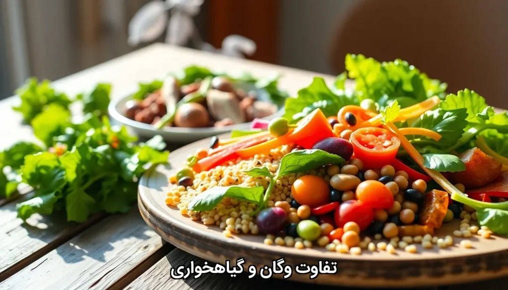 تفاوت وگان و گیاهخواری
