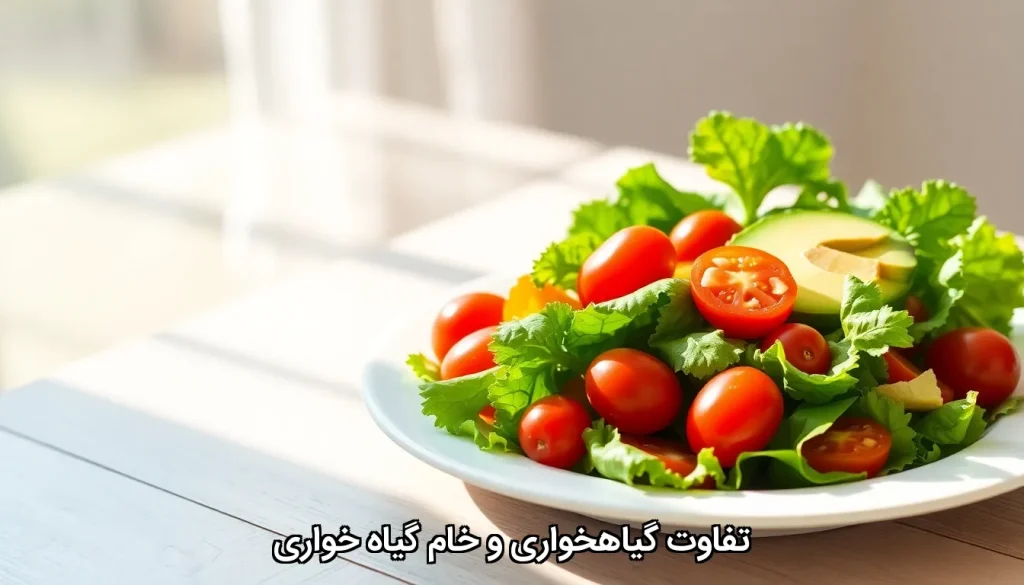 تفاوت گیاهخواری و خام گیاه خواری