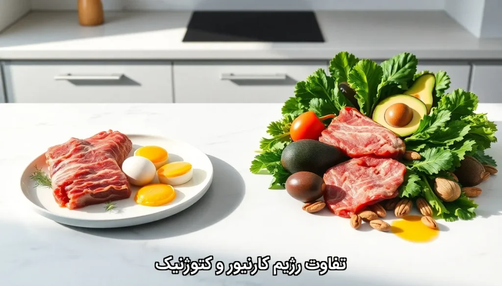 تفاوت رژیم کارنیور و کتوژنیک